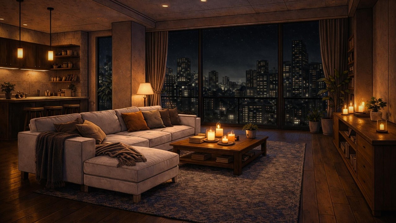 【作業用BGM】Piano & Soft Beat｜Calm Night Jazz for Deep Relaxation