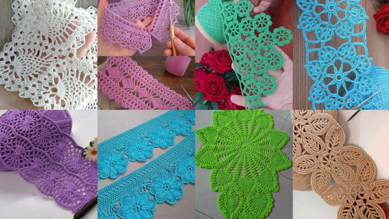 Stunning crochet laces stitches ideas||crochet pattern||crochet lace border