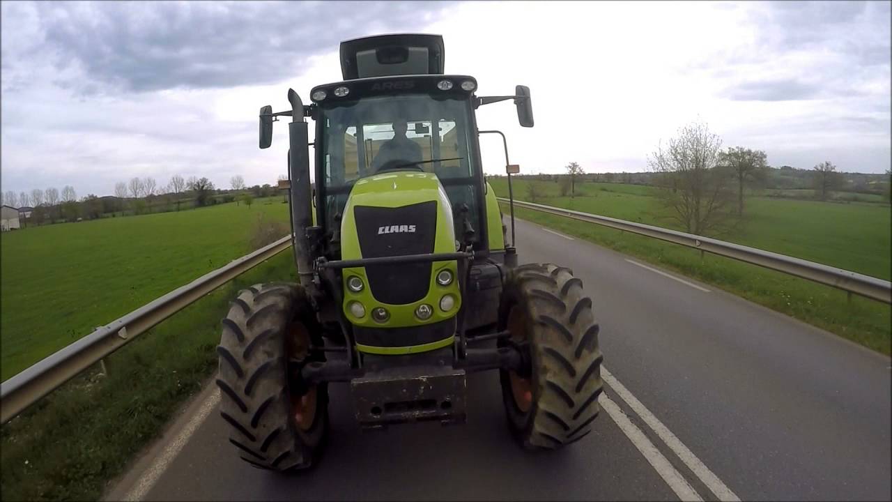 Transport de Tout-Venant 0/20 [GoPro] Caterpilard / Claas Ares 557 / Gimbre / Direct Beton / Anglars