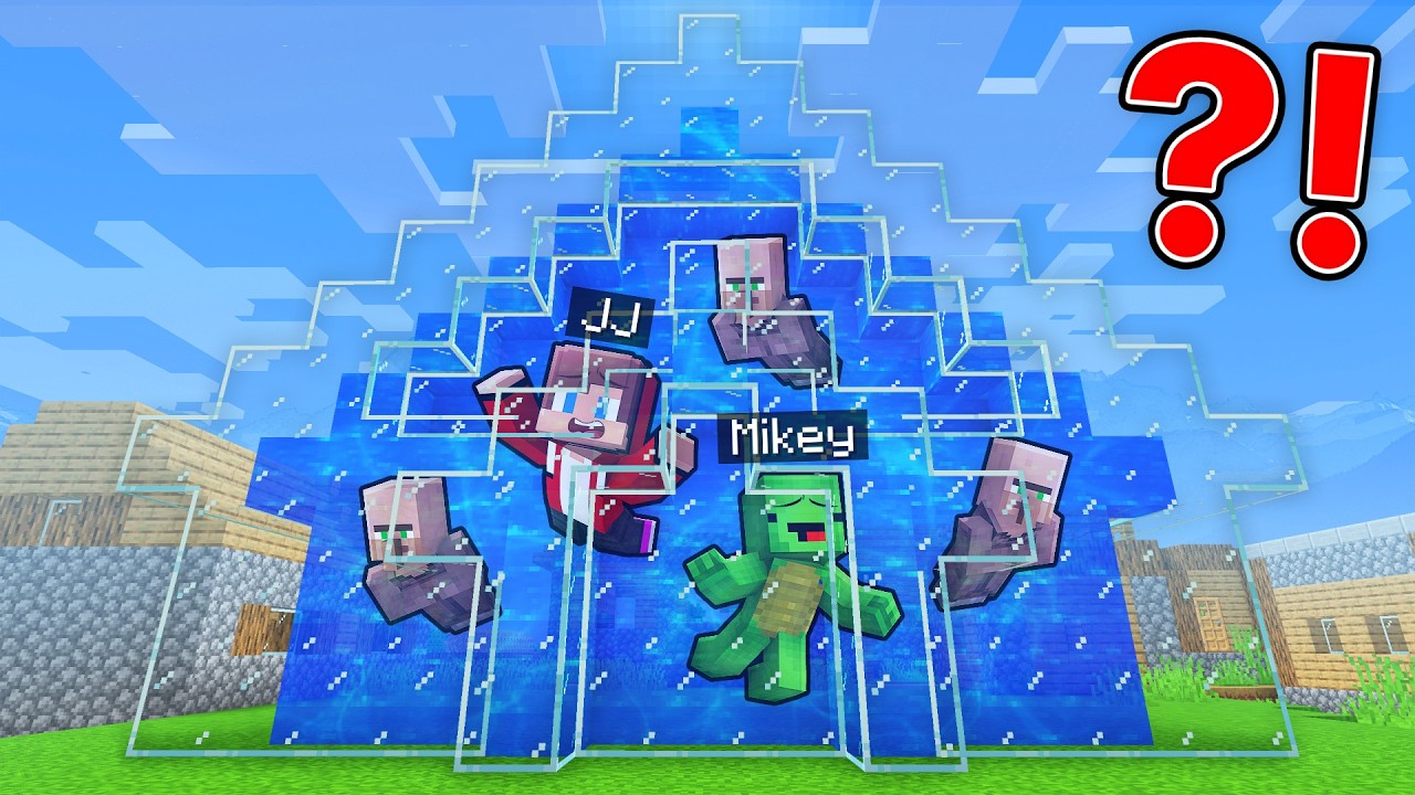 Mikey and JJ Turned Their House into a POOL in Minecraft - Maizen