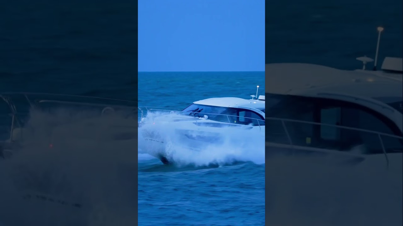 Jeanneau Leader 33 Luxury Mini Yacht at #hauloverinlet #twilight