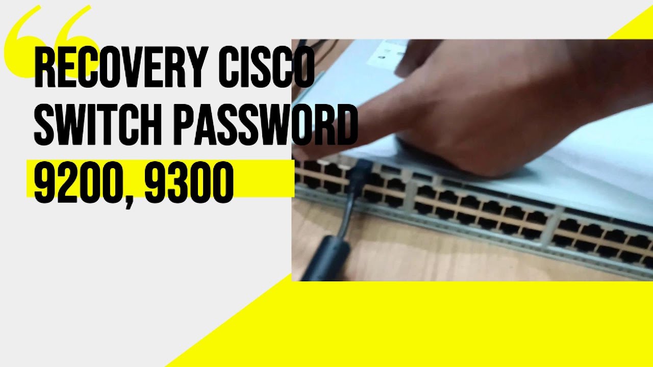 How to reset cisco switch password without losing configuration