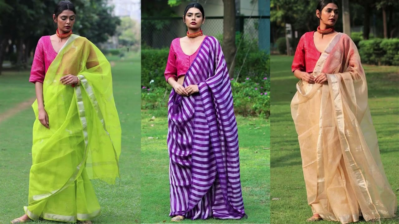 Chidiyaa Handwoven Linen Sarees