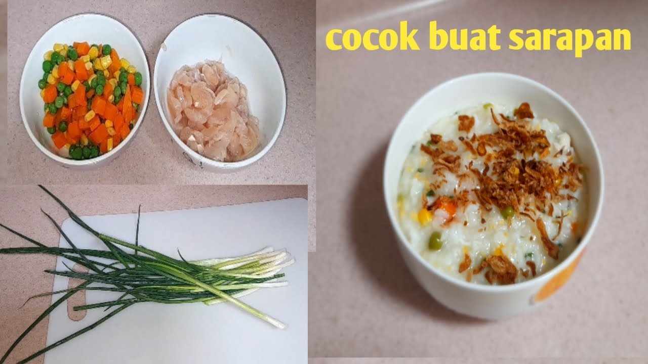 bubur ayam sayuran sederhana cocok buat sarapan pagi