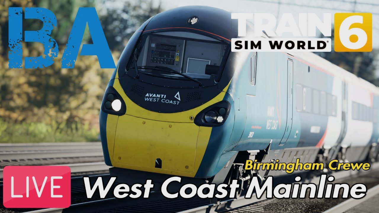 Birmingham Crewe LIVE On PS5 Pro - West Coast Mainline - Train Sim World 6 (22/10/25)