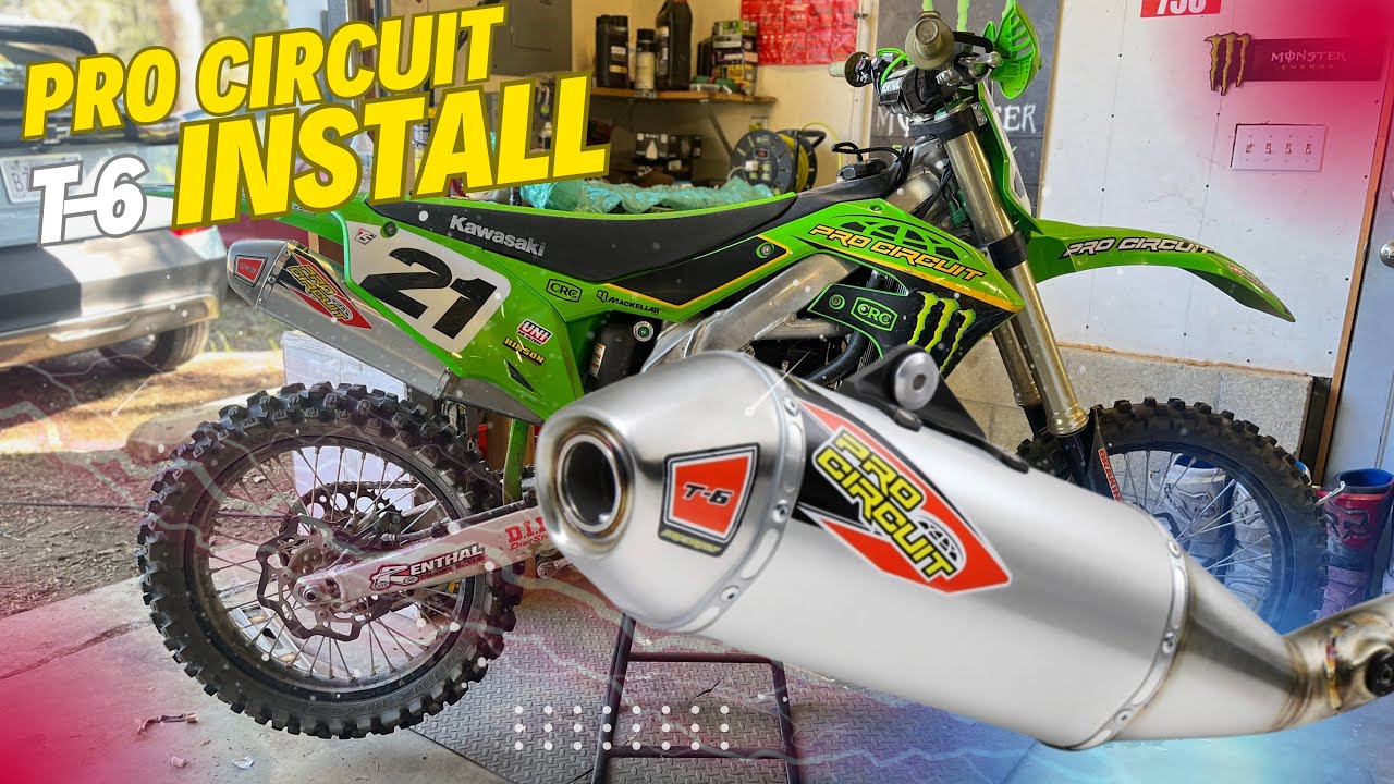 Pro Circuit T6 Muffler Install // KX450 2022
