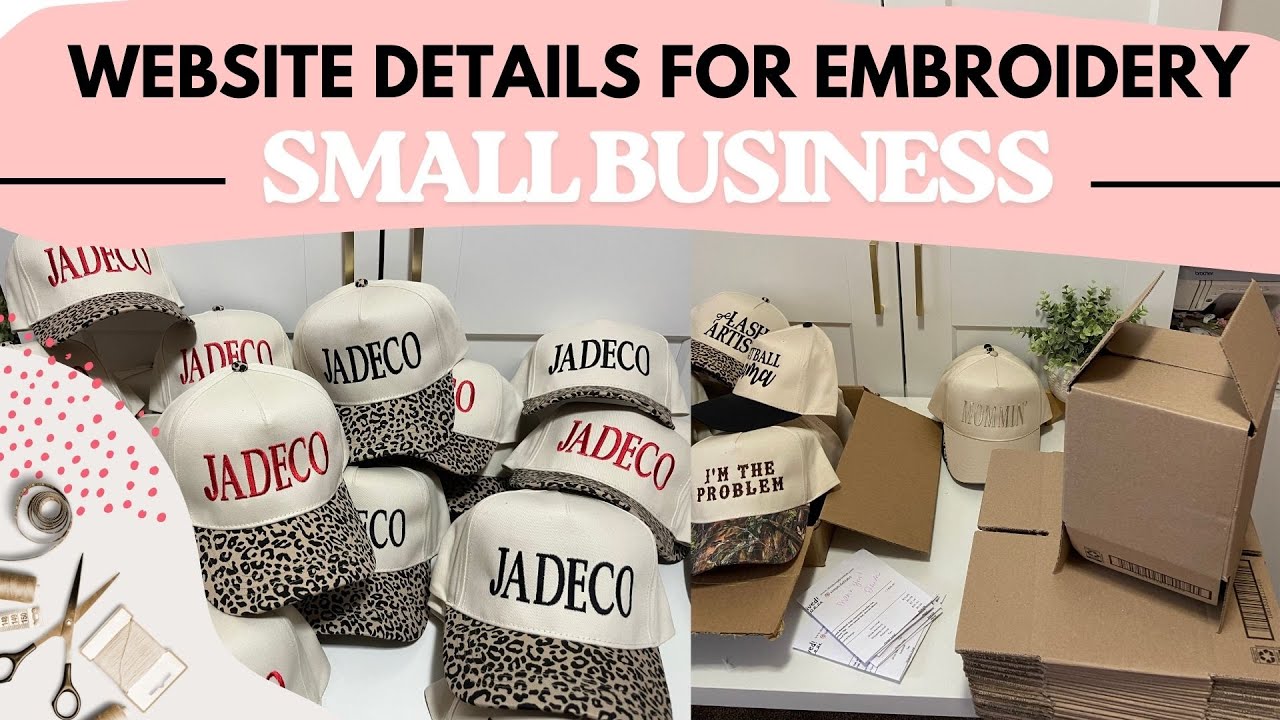 video3 MACHINE EMBROIDERY. BUSINESS START UP COST. SMALL BUSINESS SUPPLIES FOR YOUR HOME BUSINESS