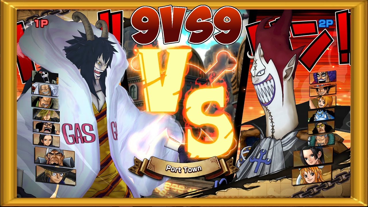 One Piece Burning Blood | 2 Players Gameplay - 9 VS 9 | ALL RANDOM #28