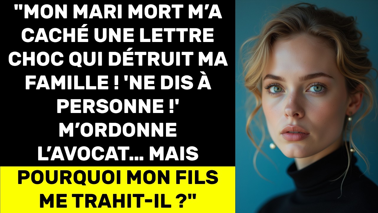 Lettre secrète de mon mari mort : 