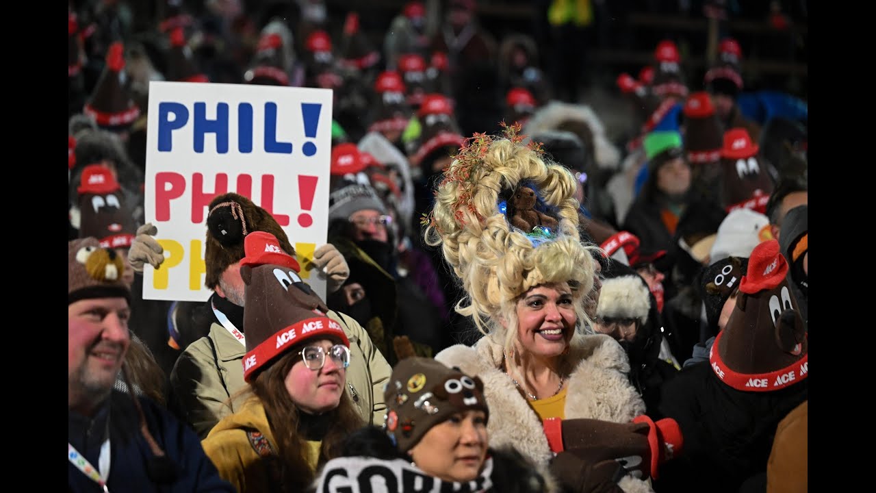 Revelers gather for Groundhog Day celebrations