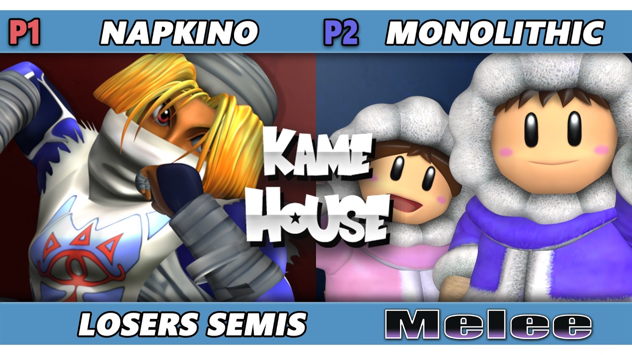 Kame House 148 LOSERS SEMIS - Napkino (Sheik) Vs. Monolithic (Ice Climbers) Smash Melee - SSBM