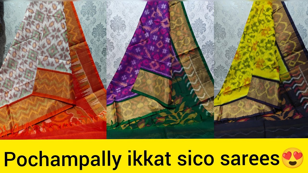 Exclusive pochamplly ikkat sico sarees || WhatsApp📱: 9346105747 || offline & online sales