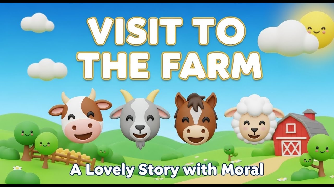 Title:🌾 A Visit to the Farm – A Beautiful Story with Moral 🐄🐎