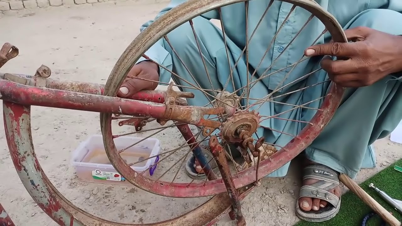Old Bicycle Wheel Restoration