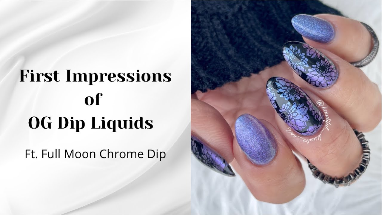 First Impression of OG Dip Liquids - Negative Imaging Stamping with Chrome