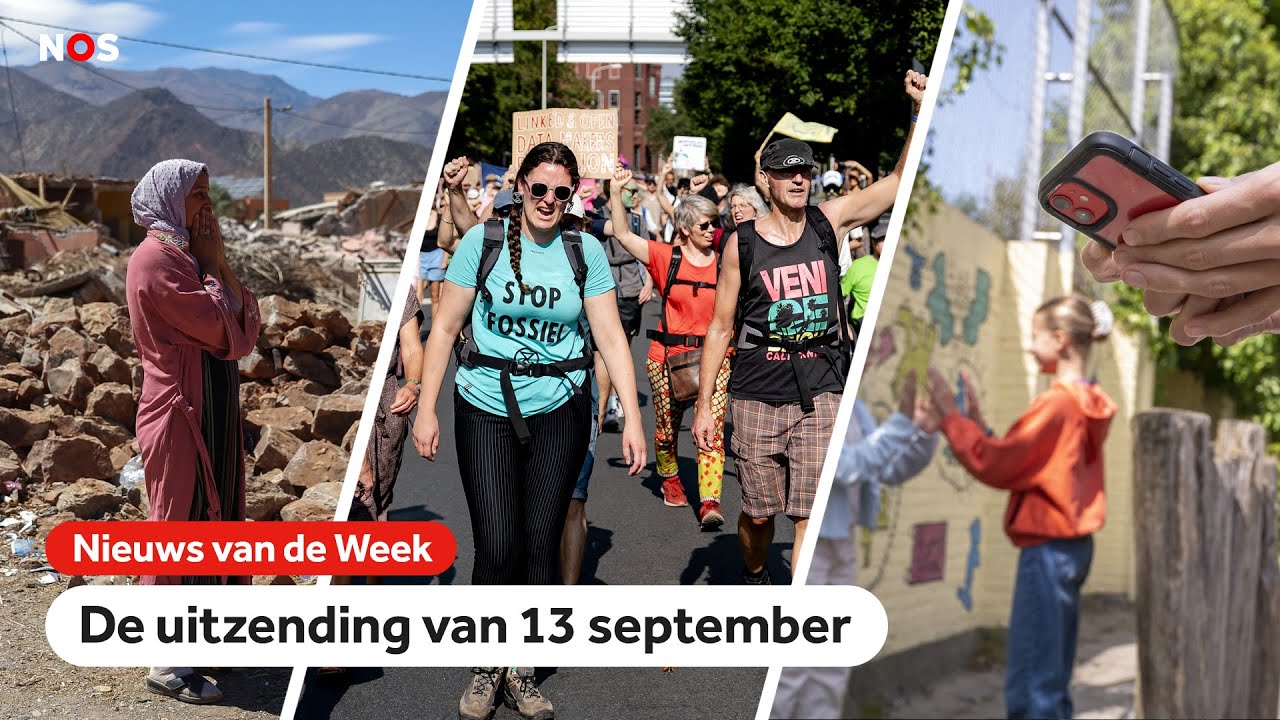 Aardbeving in Marokko, acties op autoweg en oefenen met de school-app.