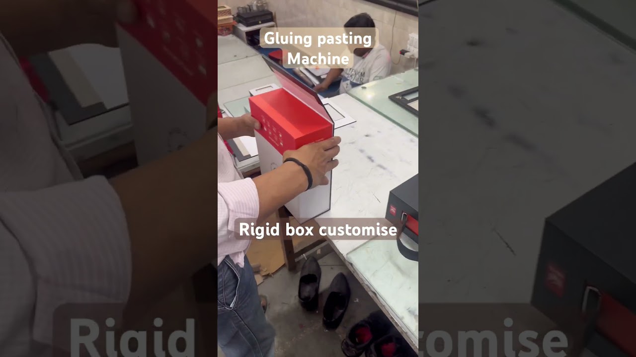 Gluing pasting machine | pasting machine in india | Rigid box #shorts #trending