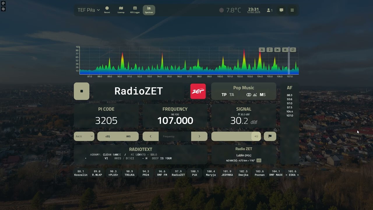 [FM DX] Radio ZET 107.0 | PL 0.1 kW/164 km *RDS*
