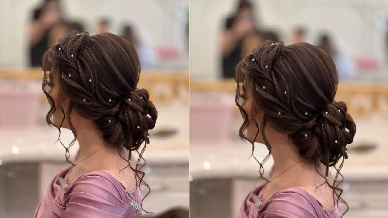 Wedding hairstyles for girls |Beautiful bun hairstyle 