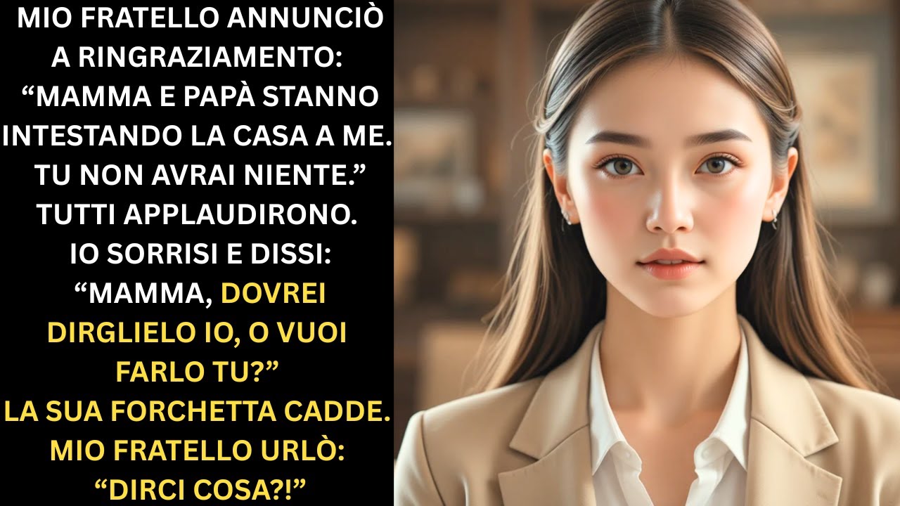 A RINGRAZIAMENTO MIO FRATELLO DISSE CHE NON AVREI AVUTO NULLA — UNA DOMANDA SCONVOLSE MIA MADRE