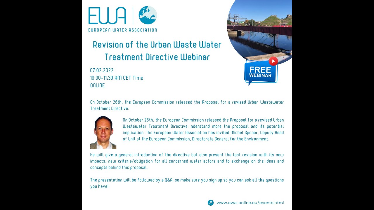Revision of the Urban Waste Water Treatment Directive Webinar with Michel Sponar