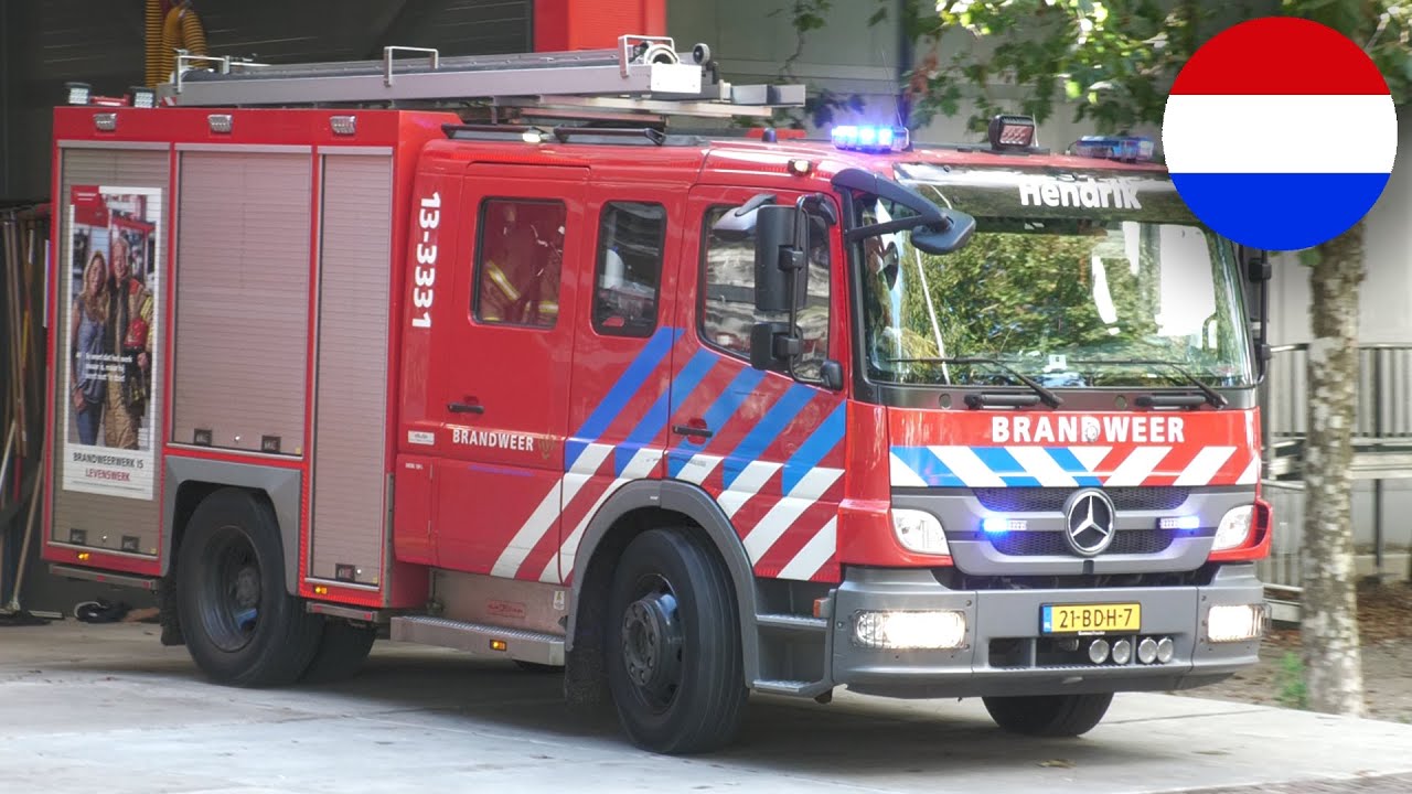 [Tijdelijke kazerne] Brandweer Hendrik, TS 13-3331, met spoed naar melding van gaslucht in Amsterdam
