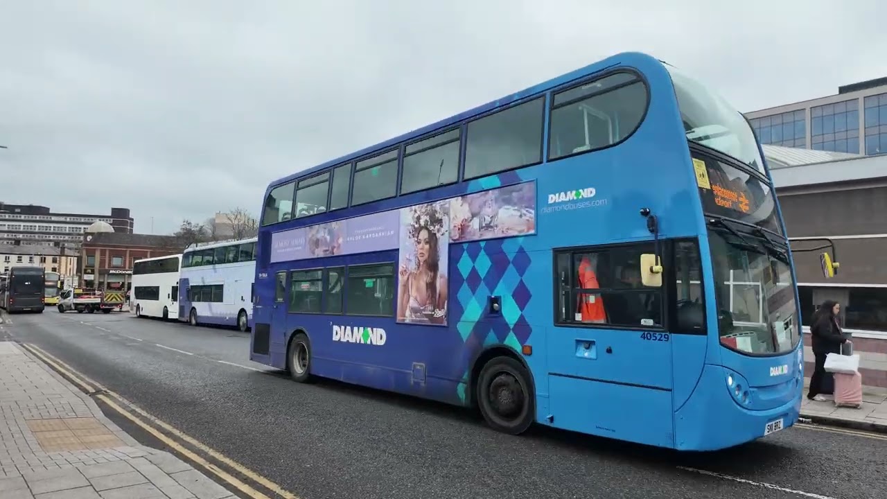 Bus and Coaches on rail replacement at Stockport. Part 2