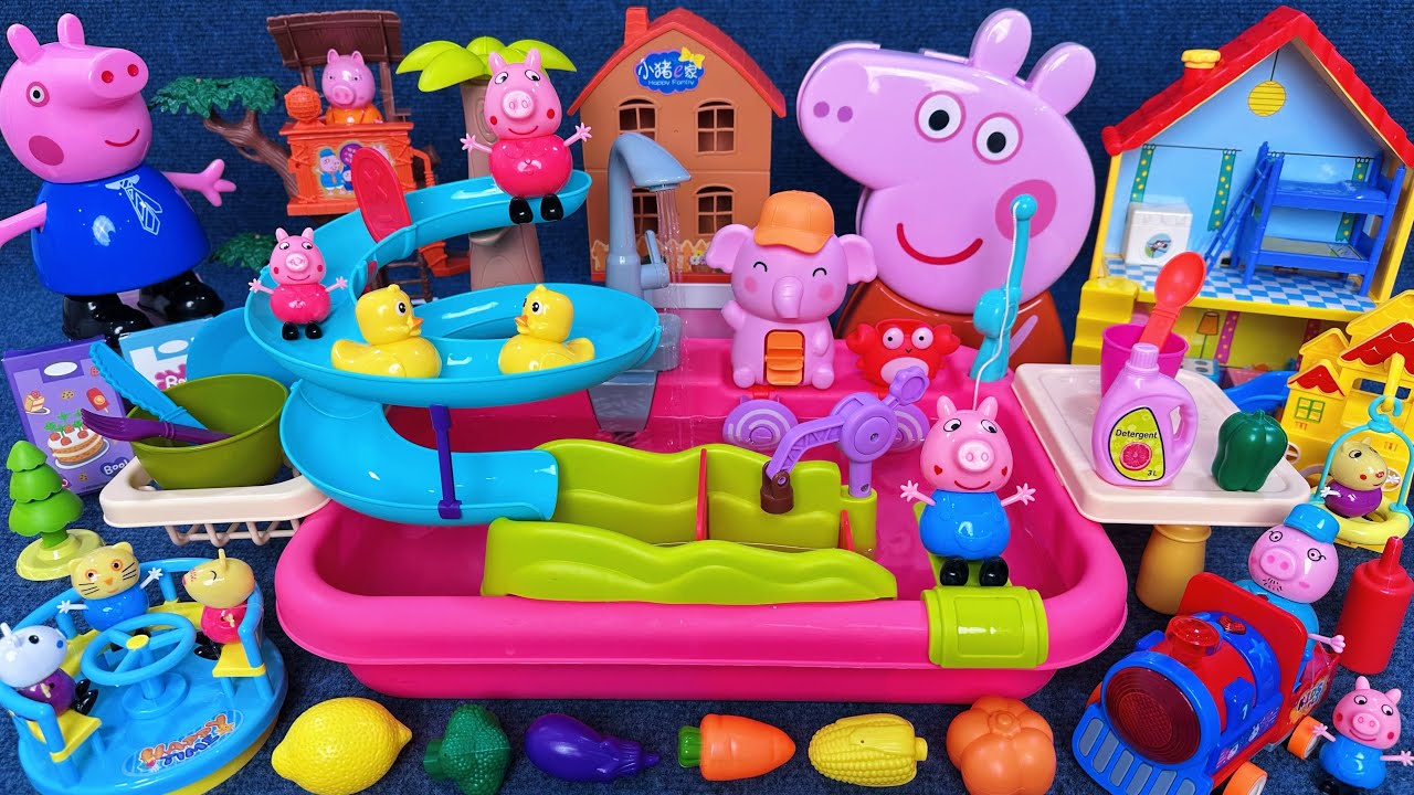 15 Minutes Satisfying with Unboxing Peppa Pig Water Park Super Slide Pool Playset ASMR｜Review Toys