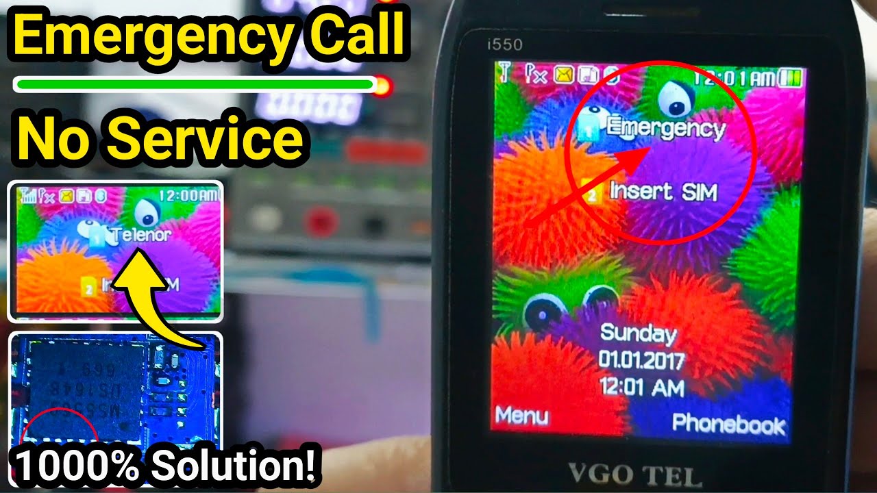 Vgo Tel i550 Emergency Call Problem Fix | All China Mobile Emergency Call No Service Solution!