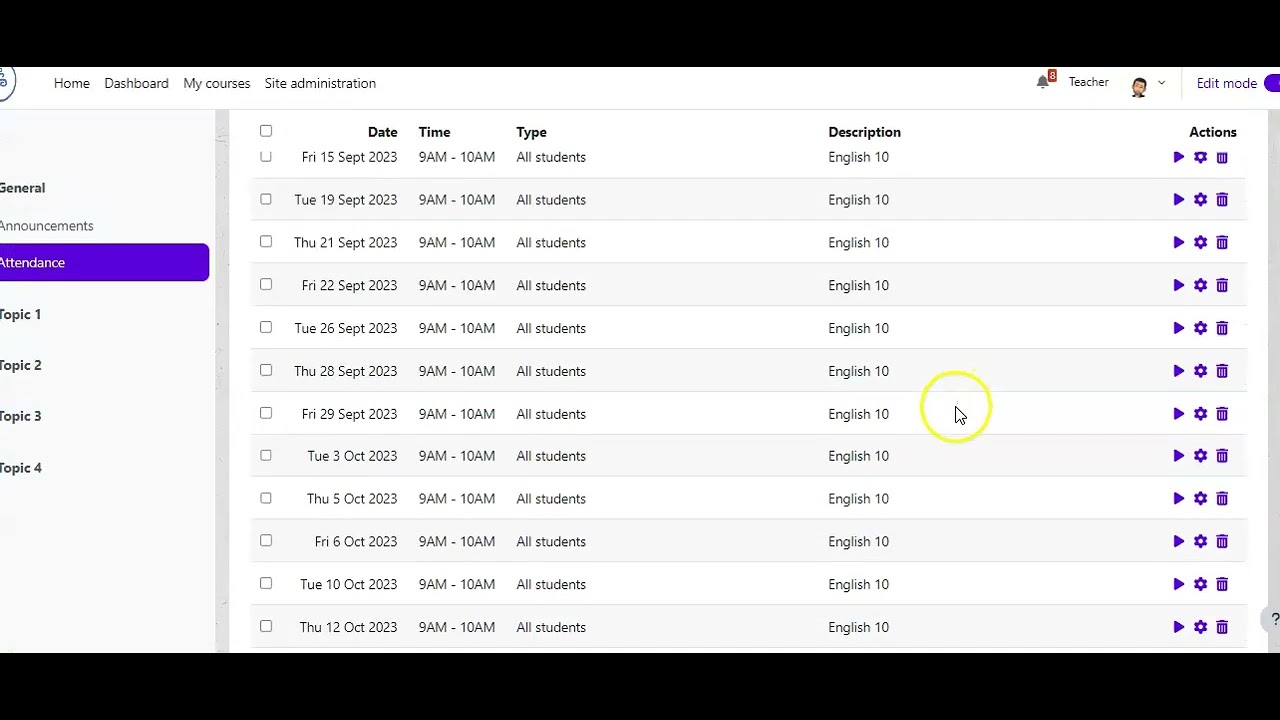 Moodle 2 Attendance and Participants