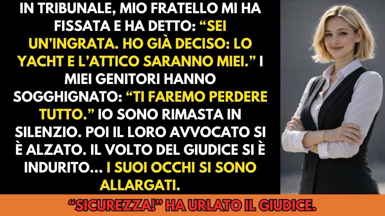 In tribunale mio fratello ha detto  “Lo yacht e l’attico saranno miei”… finché il giudice ha url