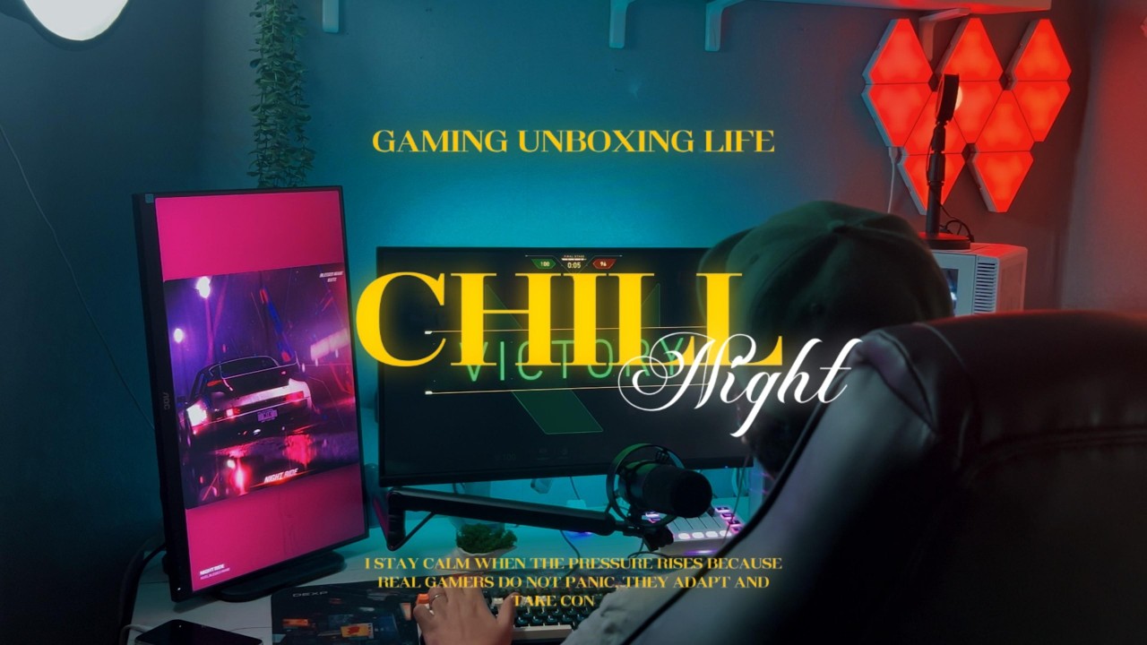 enjoying winter nights alone, chill & unboxing🌙 🎮 gaming vlog