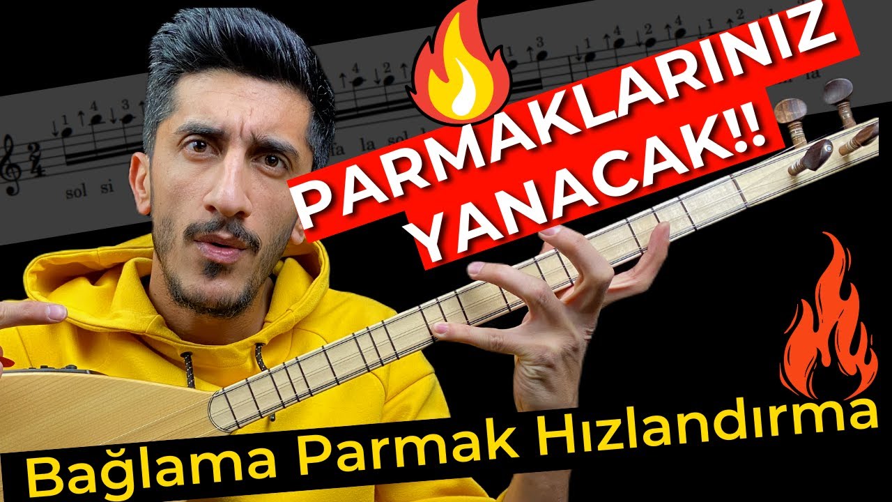 BU EGZERSİZ PARMAK YAKIYOR!!! | Bağlama Parmak Açma Egzersizleri | Saz Parmak Hızlandırma Egzersizi