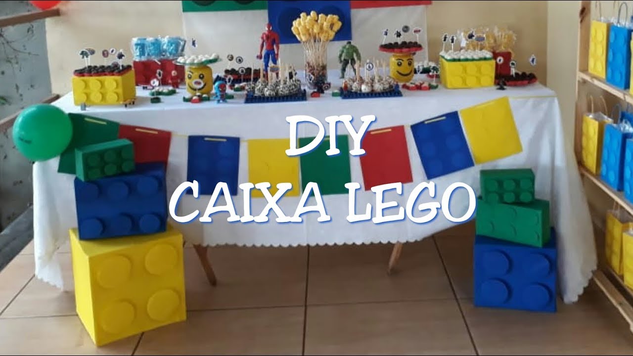 FESTA DE ANIVERSÁRIO #1 DECORAÇÃO CAIXAS LEGO