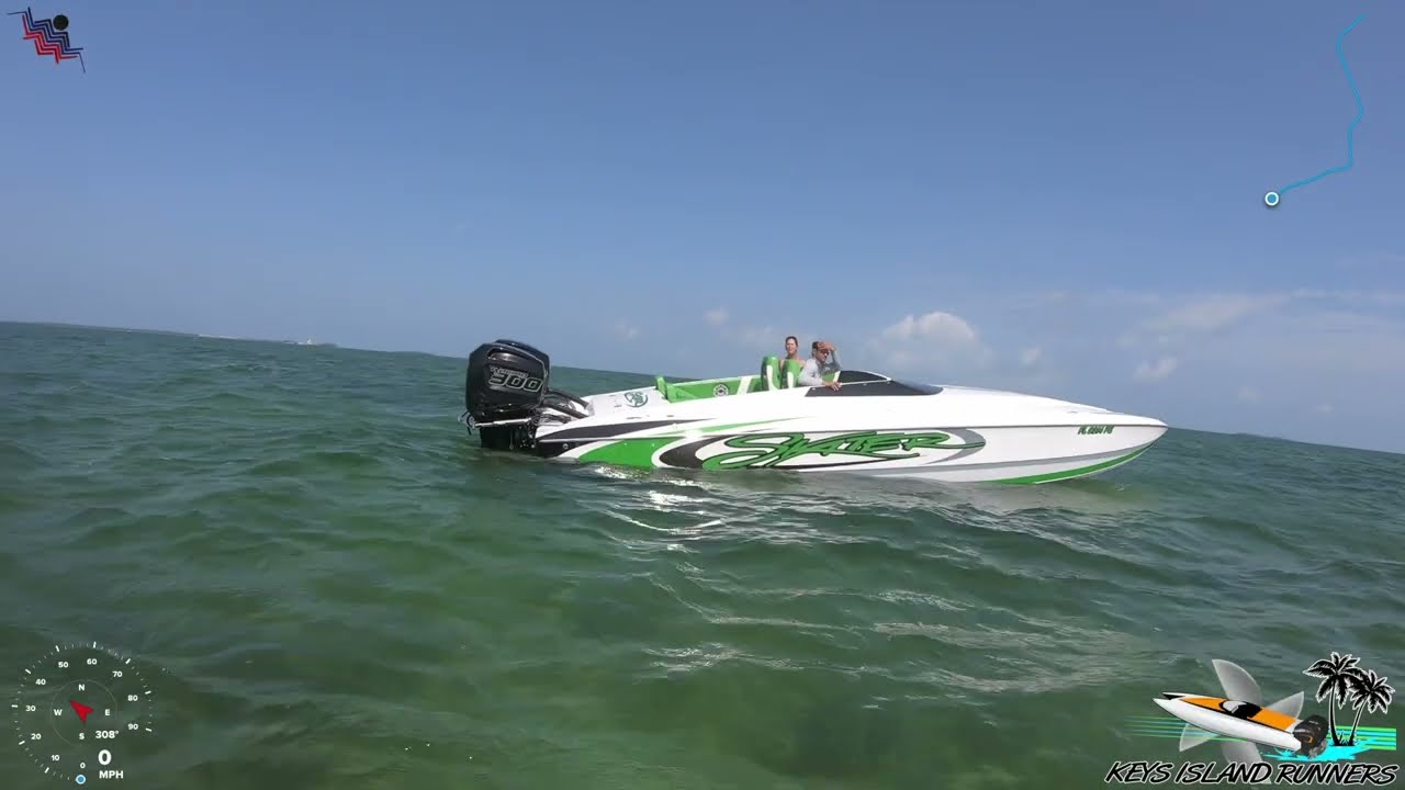 2021 Keys Island Runner Key West Fun Run onboard video skater powerboats 4-24-2021 KIR Poker Run