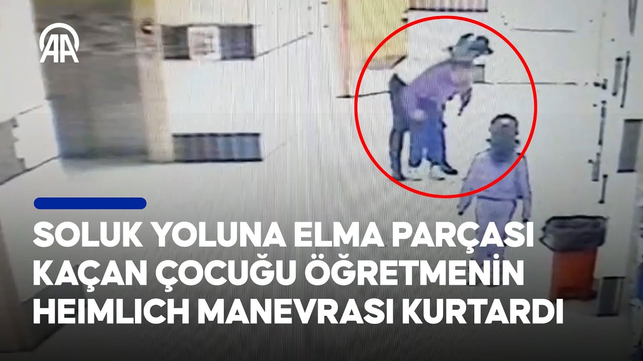 Okulda boğulan öğrencisini Heimlich manevrasıyla kurtardı