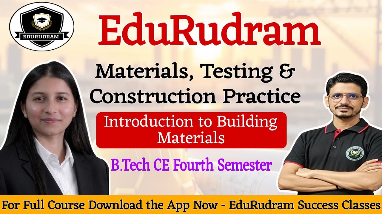Introduction to Building Materials || MTCP || CE Second Year #edurudram #aktuexam #aktubca