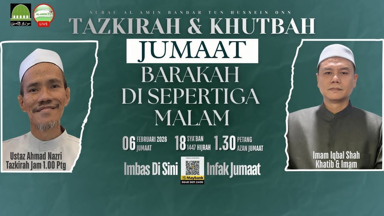 Tazkirah & Khutbah 6 Feb 2026