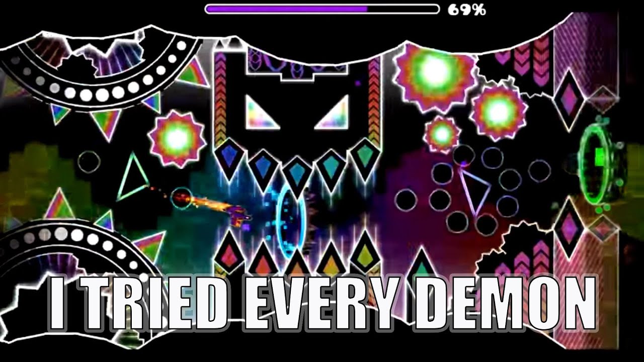 Geometry Dash: Kid vs Every Demon (Extreme Demon Attempts!)