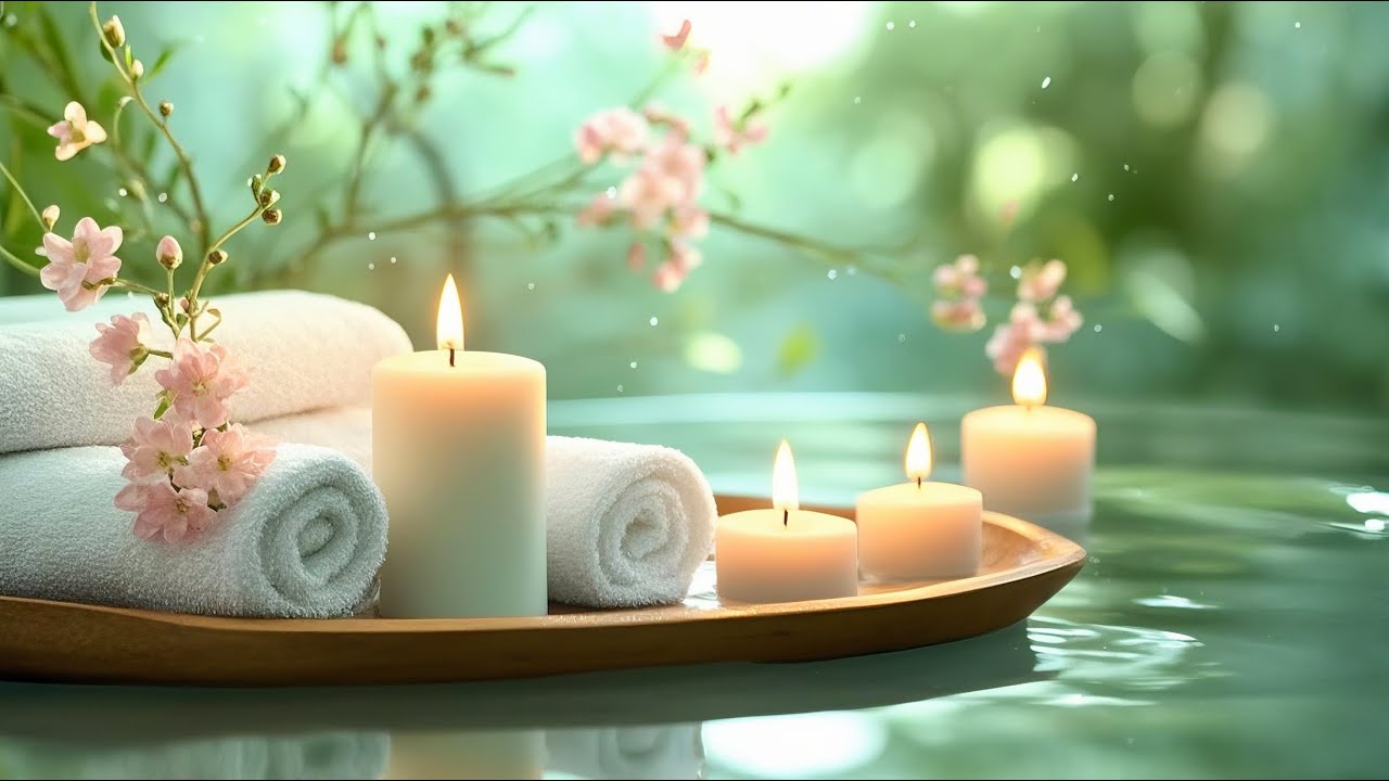 Spa Sleep Music with Water Sounds 🌿 Healing Insomnia, Relaxing Music