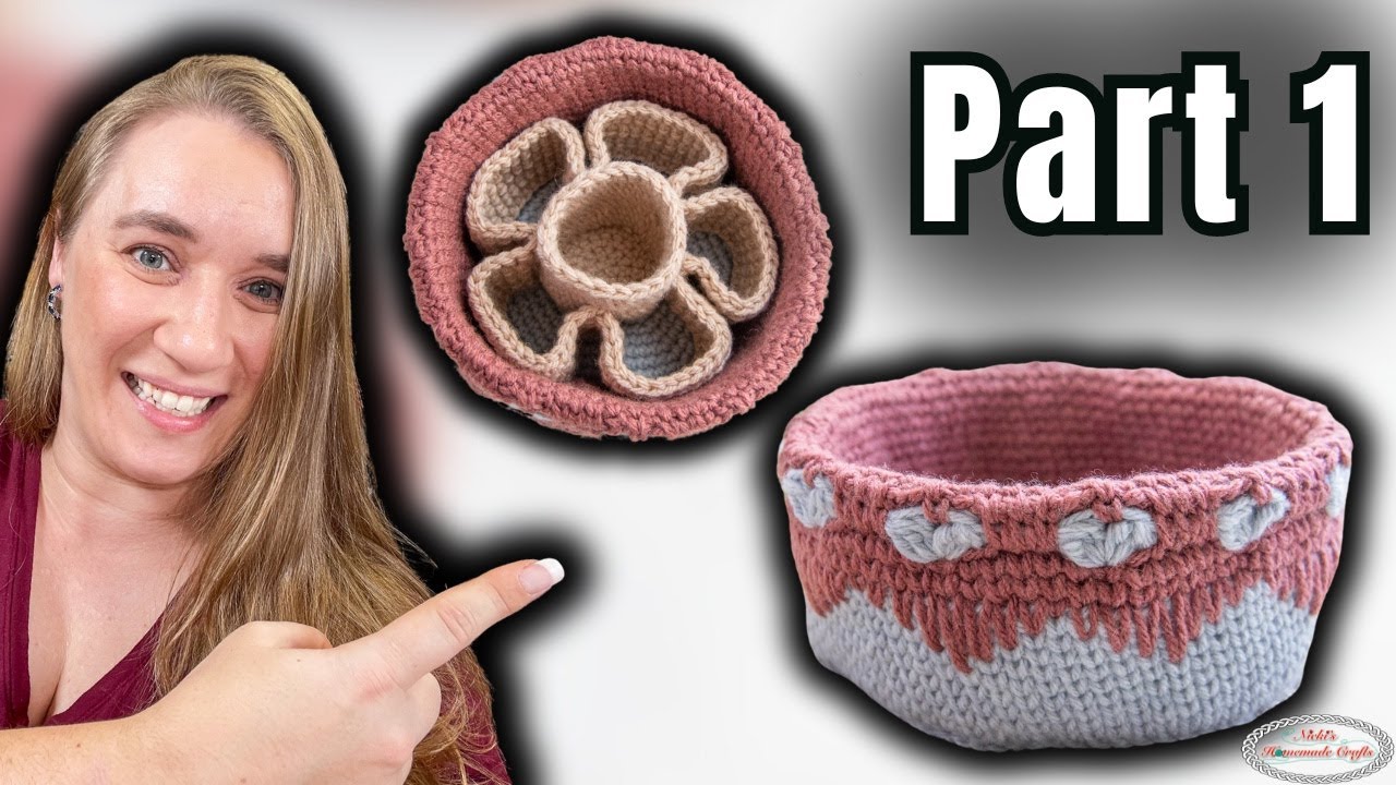 Let's Crochet Part 1 of the Heart Basket with Flower Divider for Feb's LIVE CAL