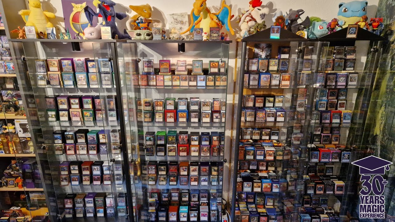 MAGIC ROOM Tour - Collected 250 Magic the Gathering decks & 92+ YGO decks. Biggest collection in GER