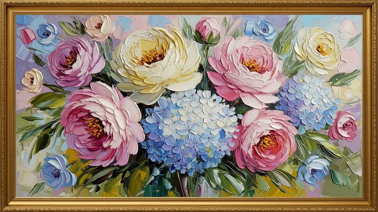 Vintage Floral Canvas 🌸 Relaxing TV Art Gallery Display