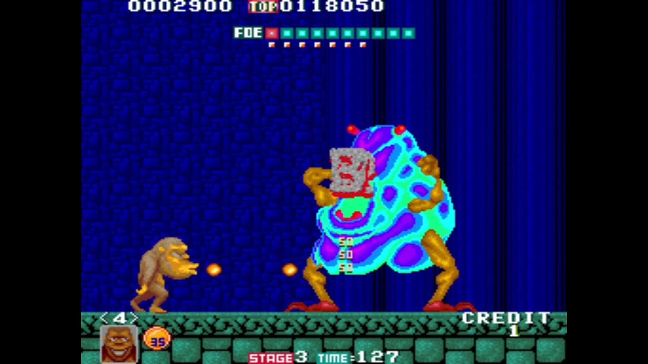 Toki - Original 1989 Arcade Version - Boss Mogulvar - 3/6 #shorts