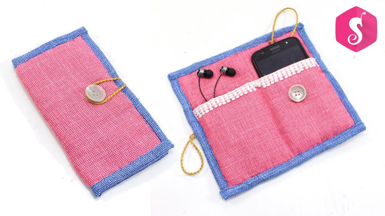 DIY HANDHELD MOBILE POUCH from CLOTHES