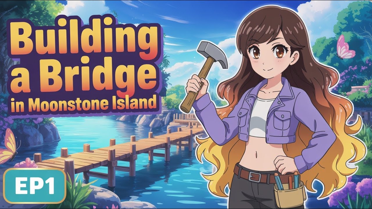 Building My First Bridge in Moonstone Island (Episode 1)