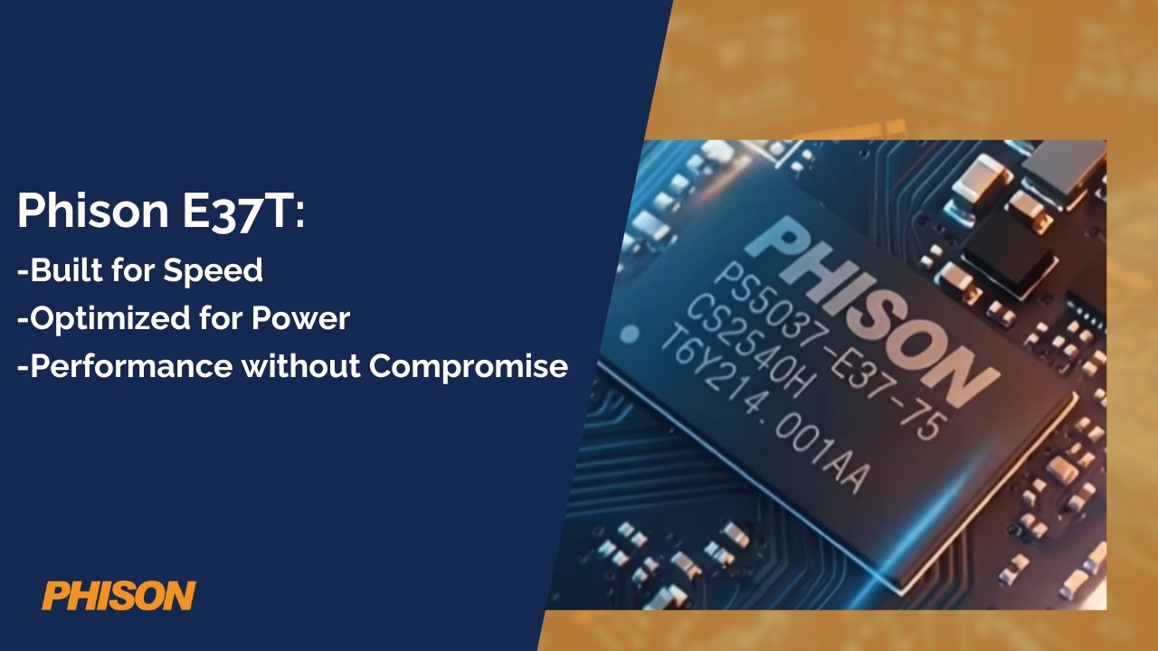 Phison E37T: The Next-Generation PCIe Gen5 DRAM-less SSD | COMPUTEX 2026