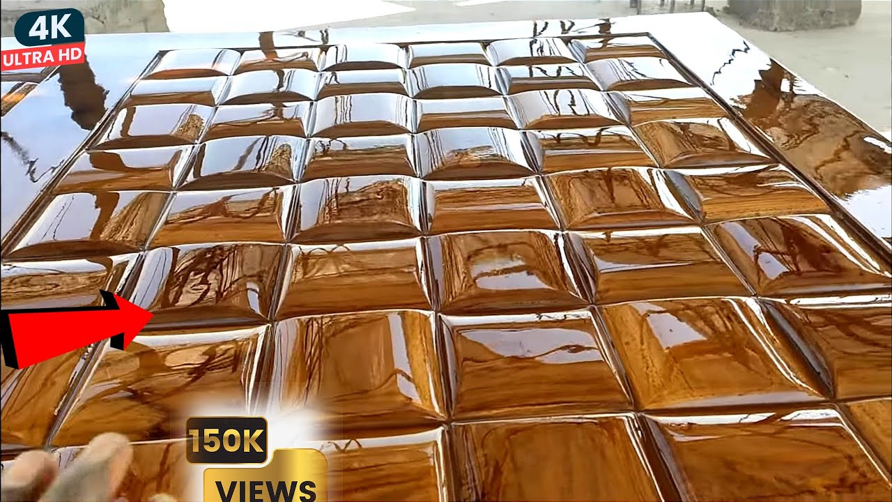 how to Asian Paint l Pu Emporio full Glass Golish Teak Wood Door #mintuluxurywoodpolish