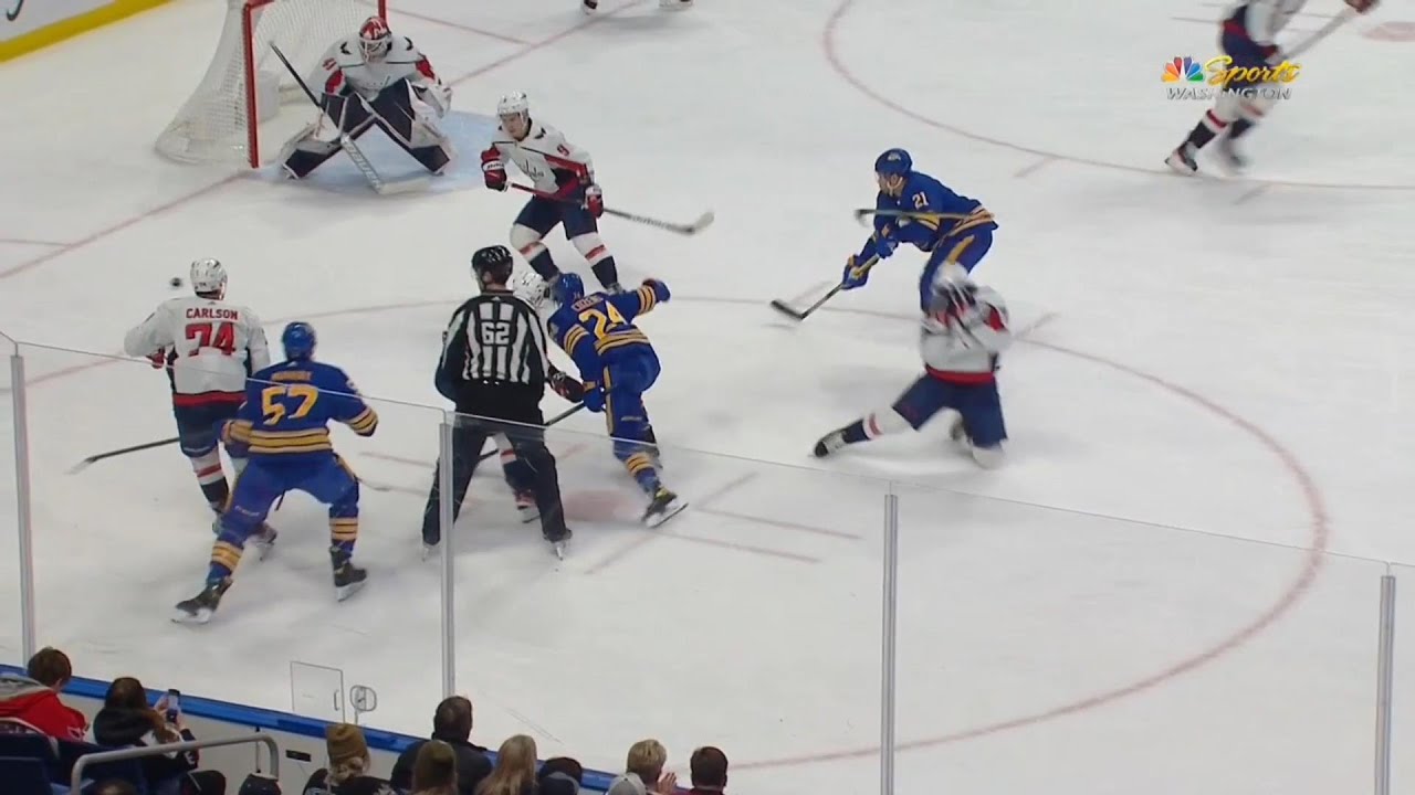 Kyle Okposo Double Minor High Sticking Penalty Against TJ Oshie