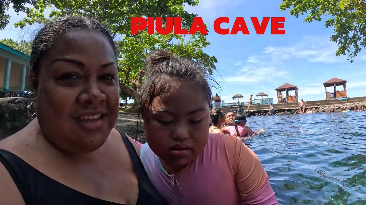 SWIMMING AT PIULA CAVE.#family #samoa 2024